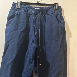 LOFT Petite Emory Taper Pants in Linen Blend
